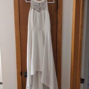 Womens White Hi Lo Cocktail dress - S
